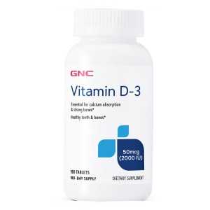 美国GNC维生素D3 2000IU 180粒