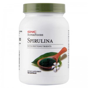 美国GNC健安喜螺旋藻胶囊500mg*100粒