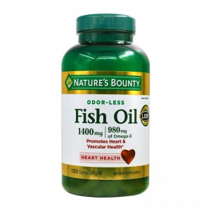 美国Nature's Bounty自然之宝无腥味深海鱼油软胶囊 1400mg130粒